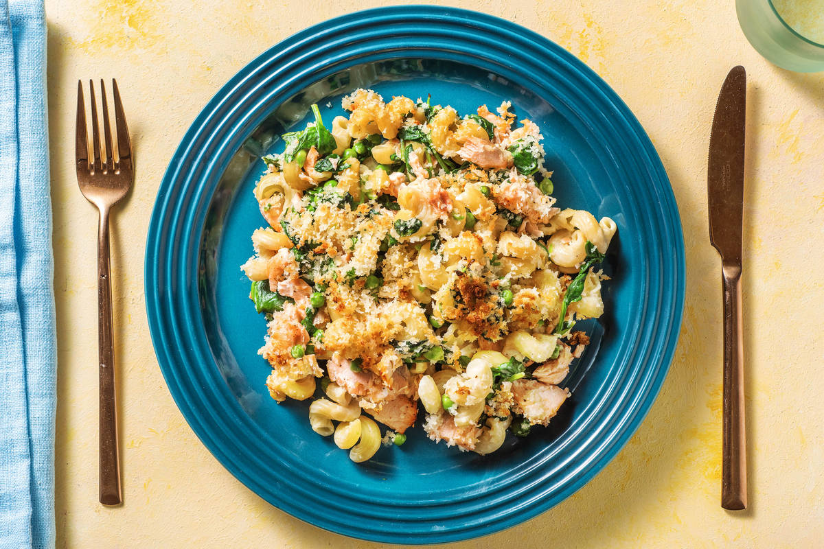 Pâtes crémeuses au saumon