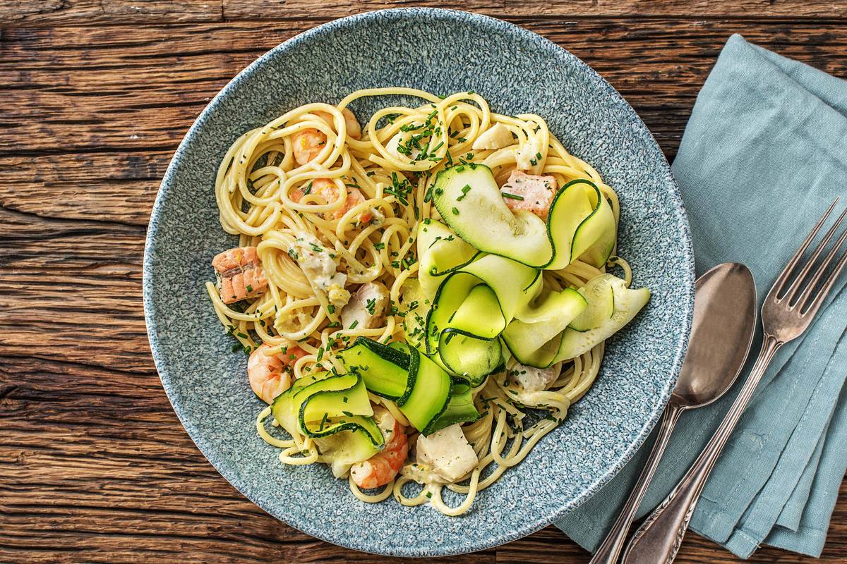 Creamy Seafood Linguine
