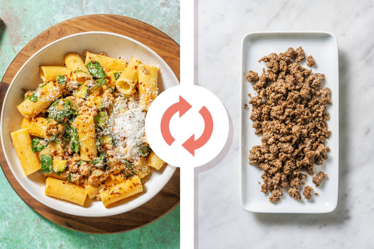 Creamy Sun-Dried Tomato Pesto and Beef Pasta