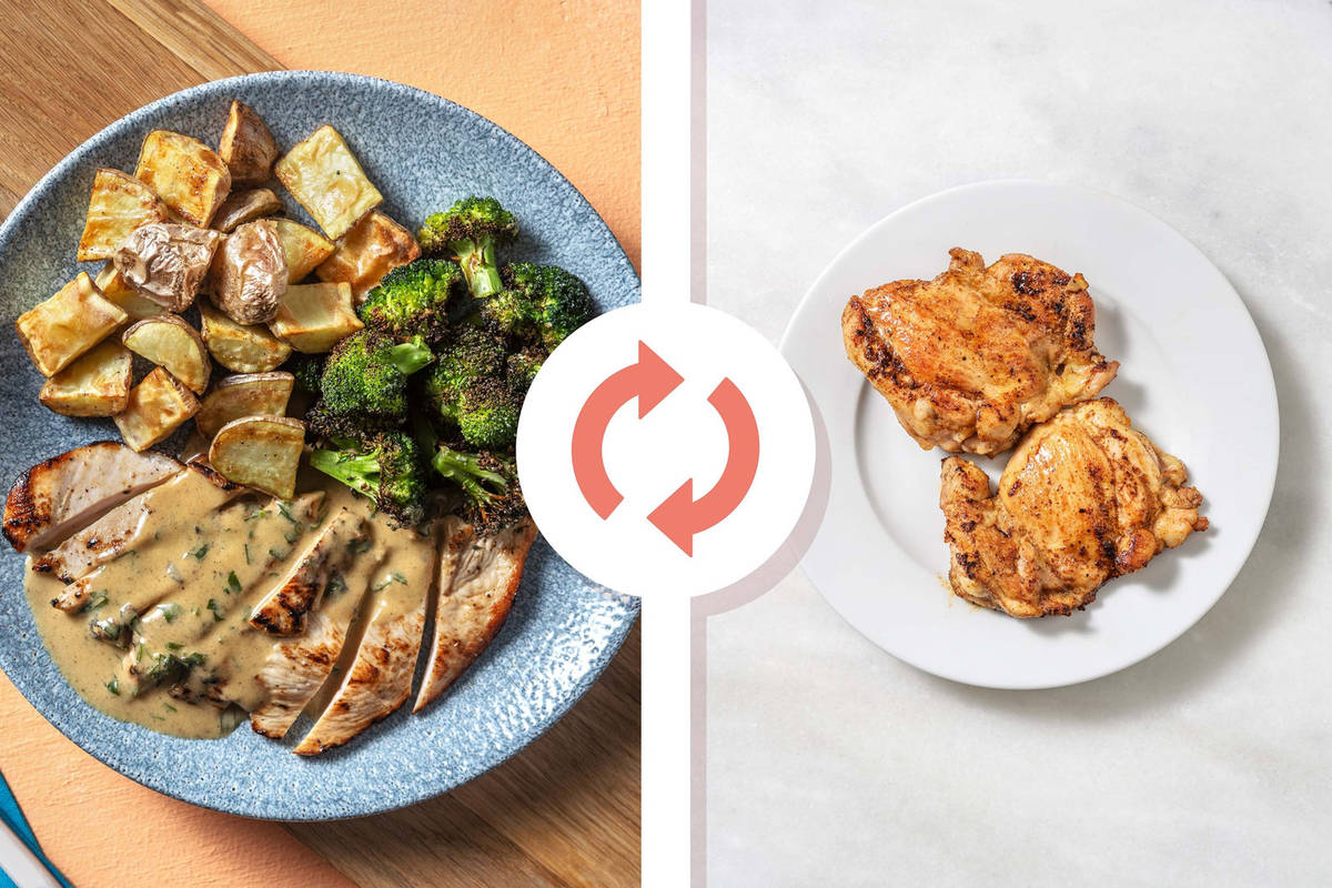 Hauts de cuisses de poulet crémeux à l’estragon