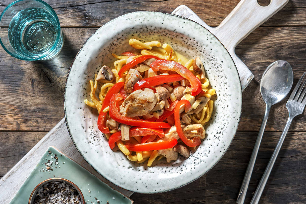 Cremiges Pouletgeschnetzeltes