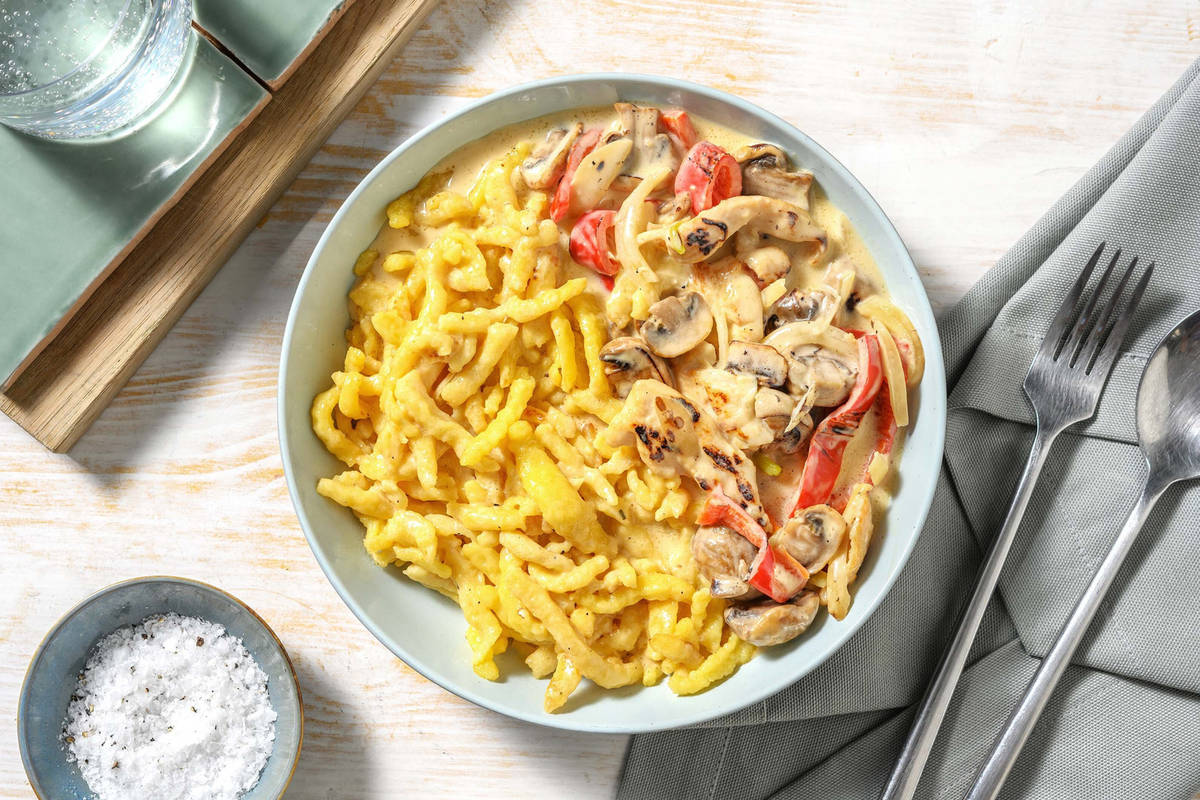 Cremiges Pouletgeschnetzeltes