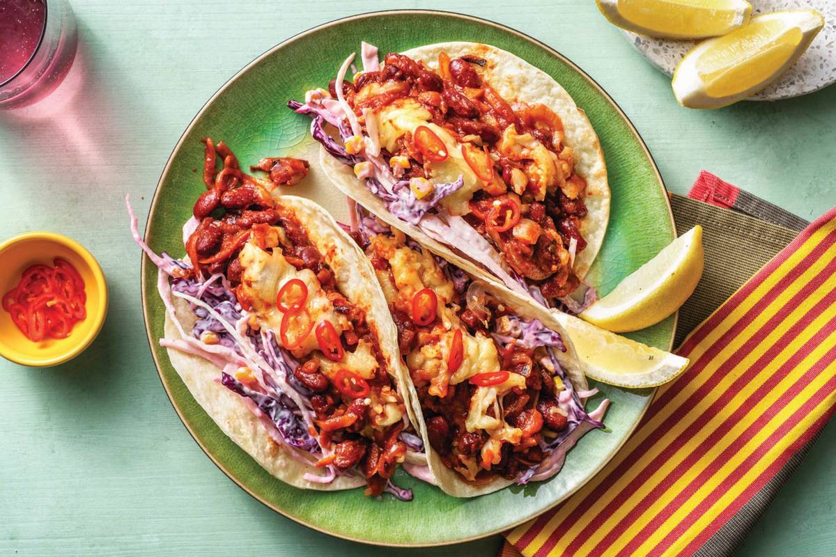 American BBQ Bean Tacos