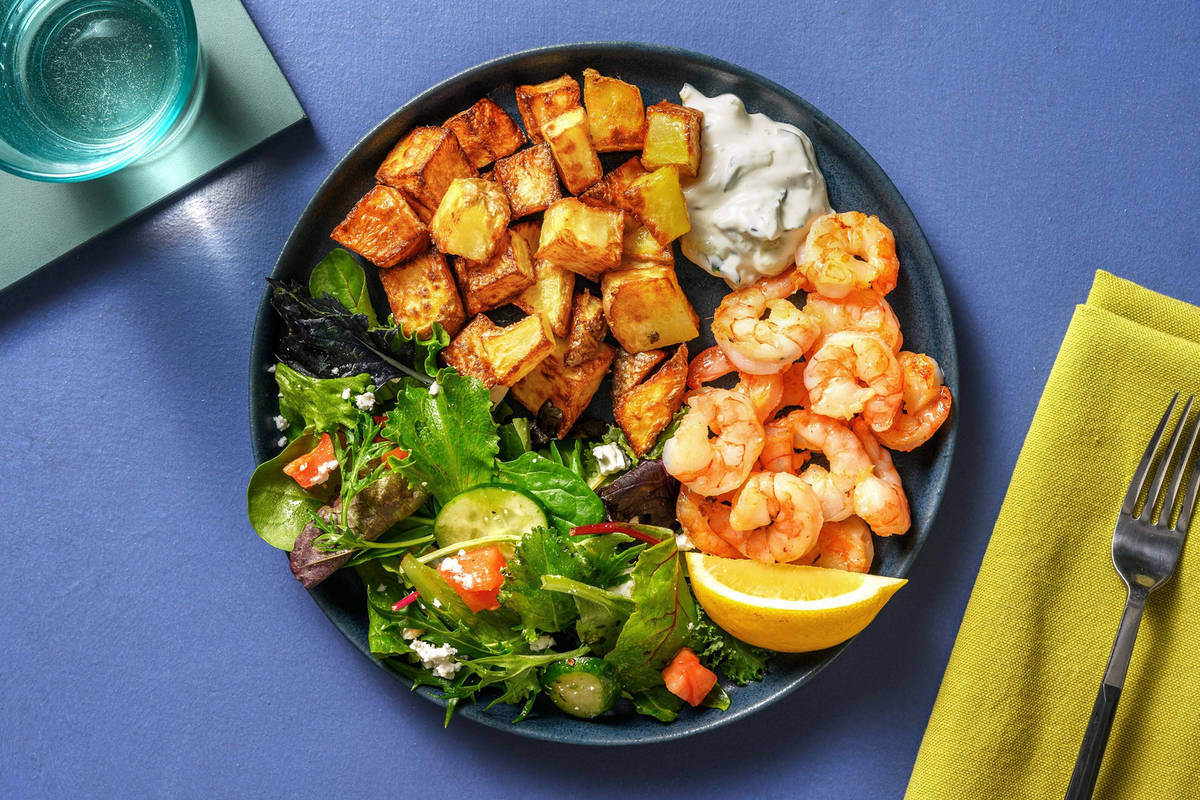 Crevettes à la grecque