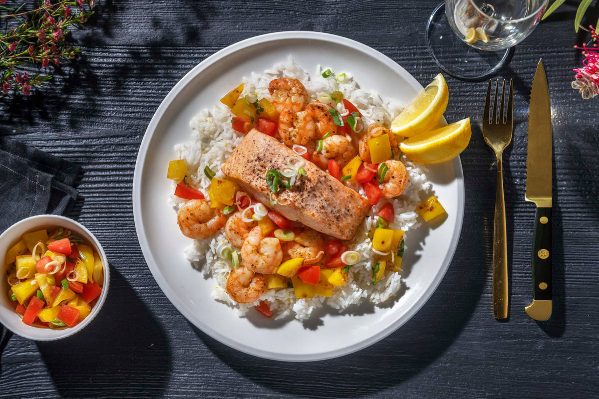 Cajun Salmon and Shrimp