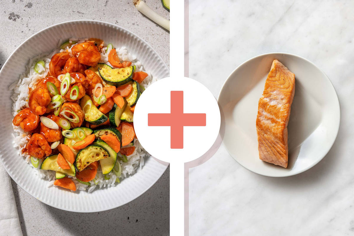 Cal Smart Szechuan Honey Shrimp and Salmon