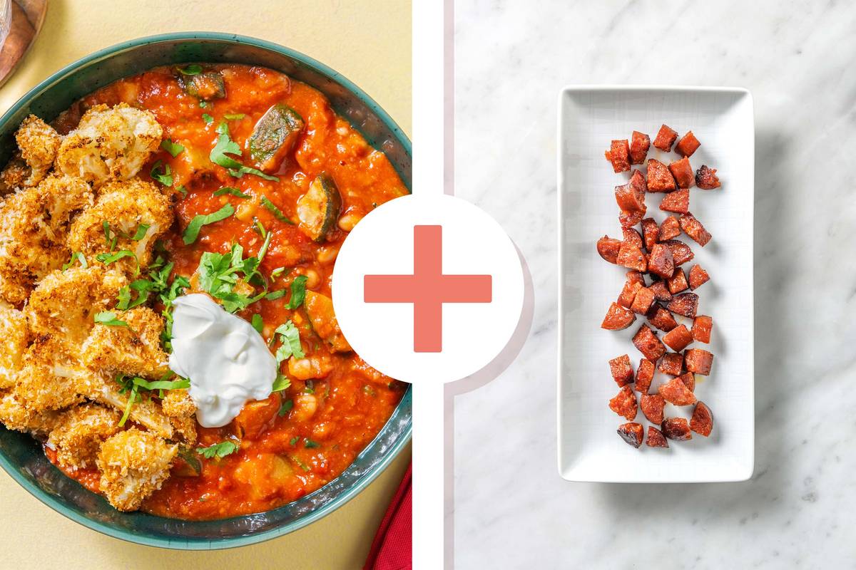 Crispy Cauliflower Nuggets with Chorizo