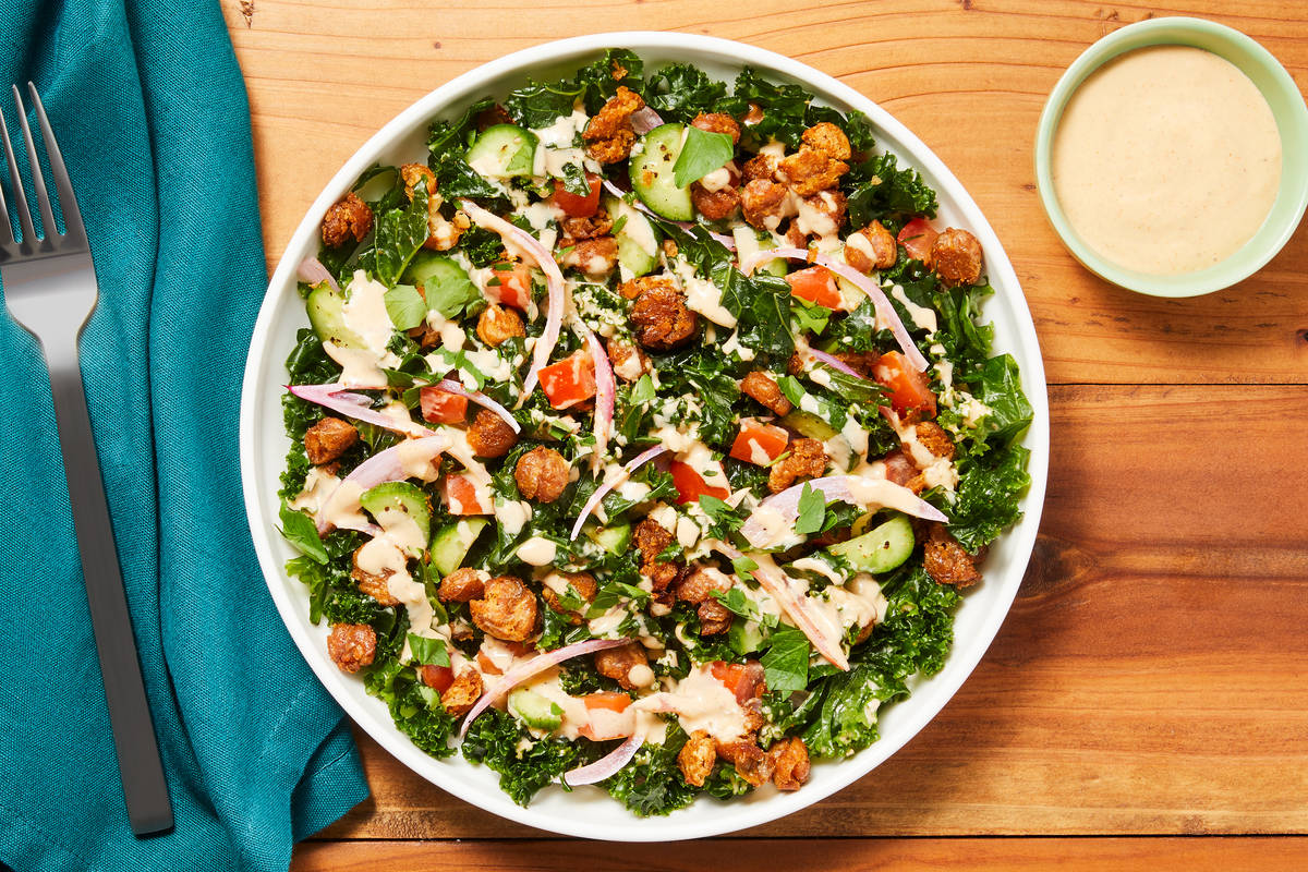 Crispy Chickpea & Kale Salad