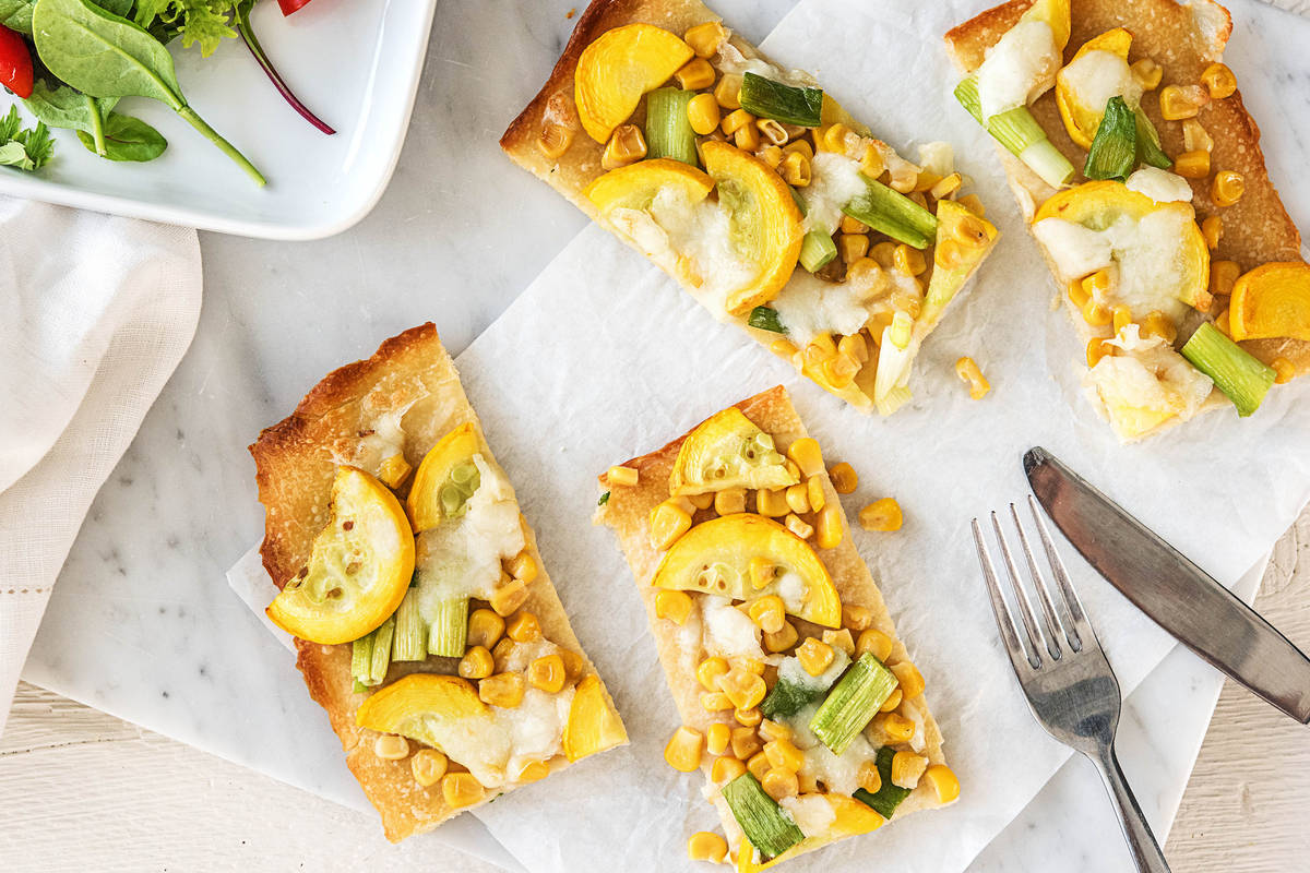 Crispy Garlic Thin-Crust Pizza