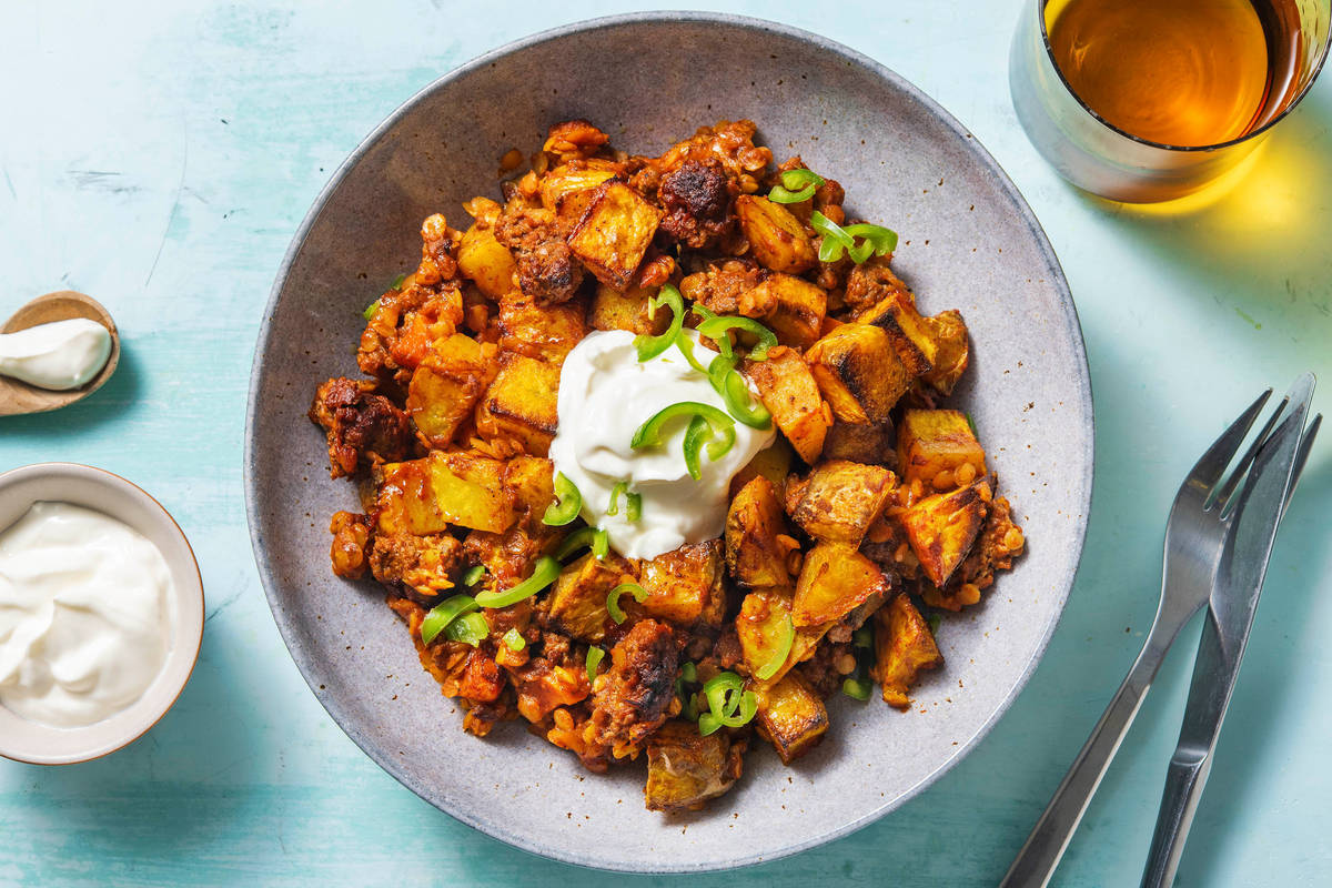 Crispy Potato Topped Lamb Rogan Josh