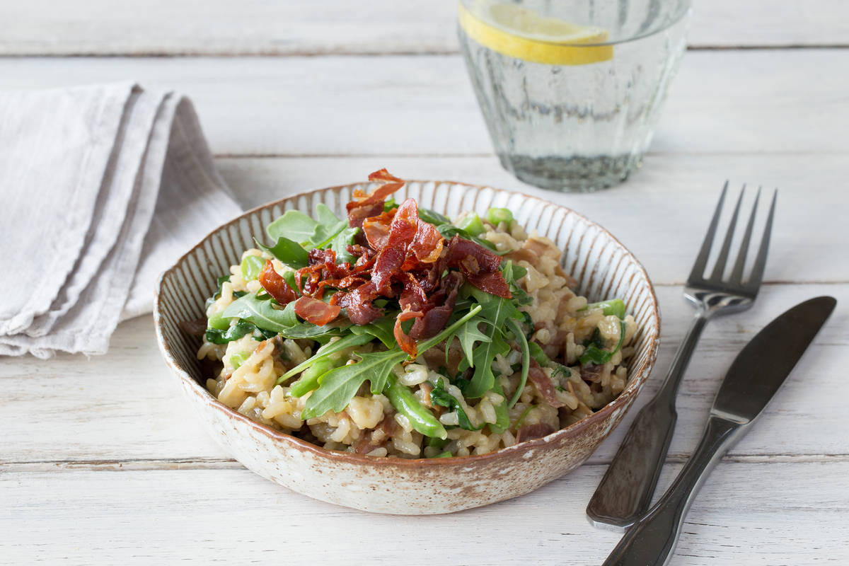 Crispy Serrano & Rocket Risotto