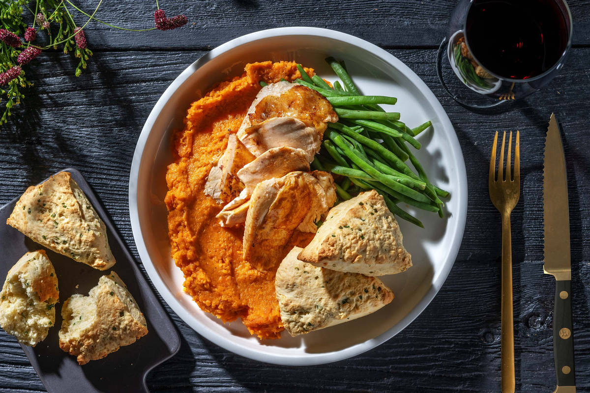 Crispy-Skinned Chicken and Biscuits