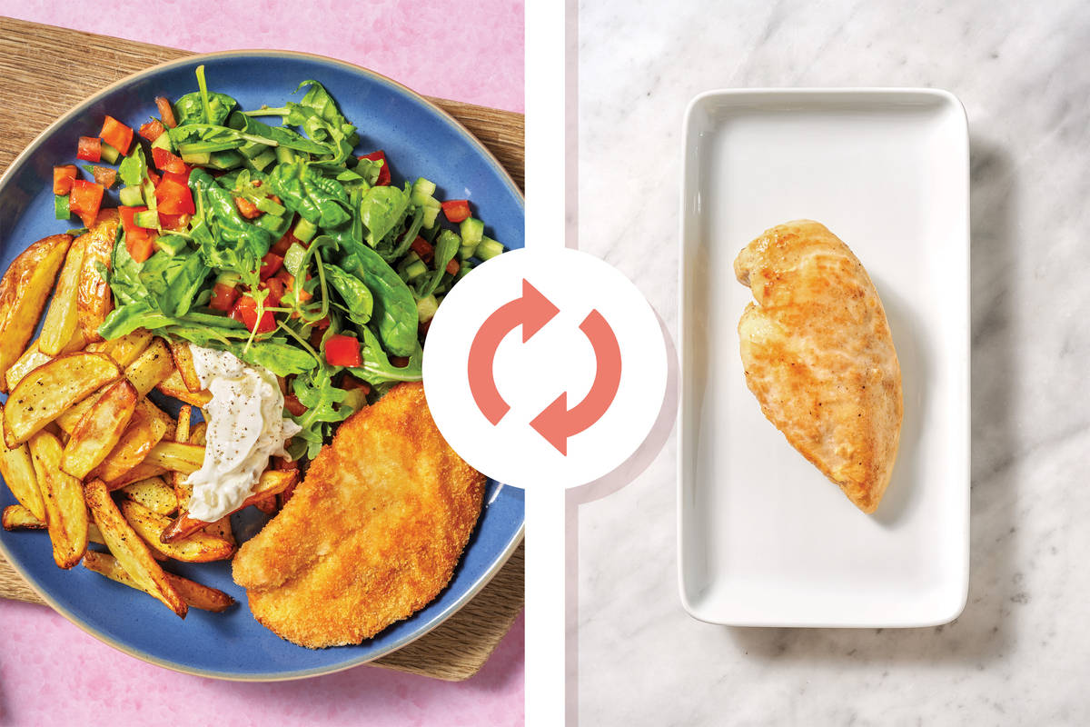 Crumbed Chicken & Chips