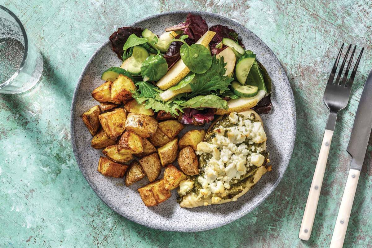 Parmesan & Pesto Hasselback Chicken