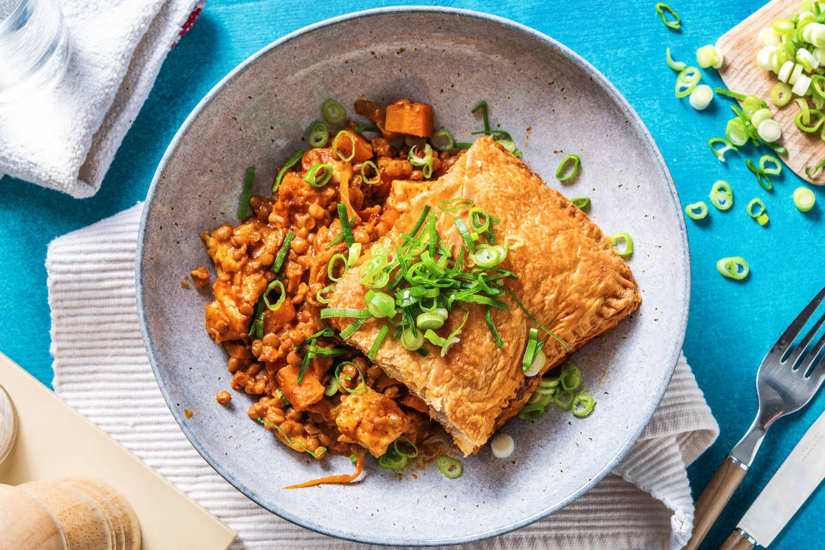 Curried Paneer Dahl Pie