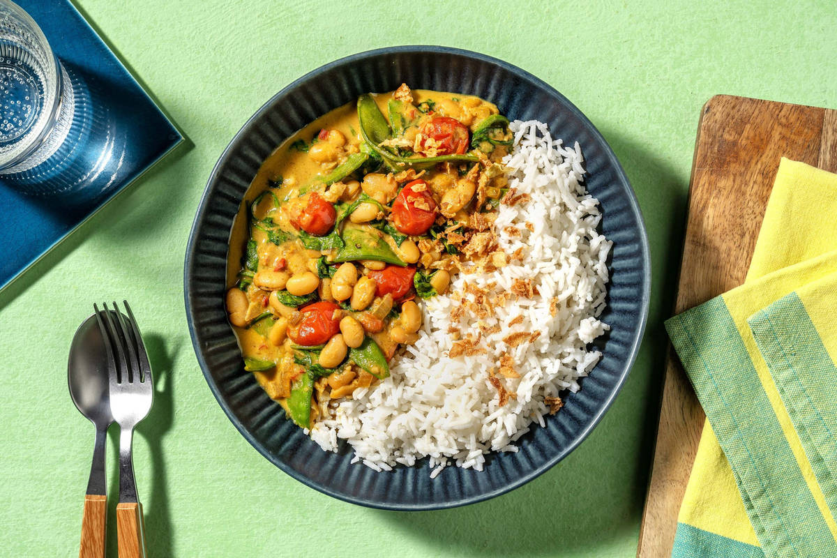 Curry de coco épicé aux haricots
