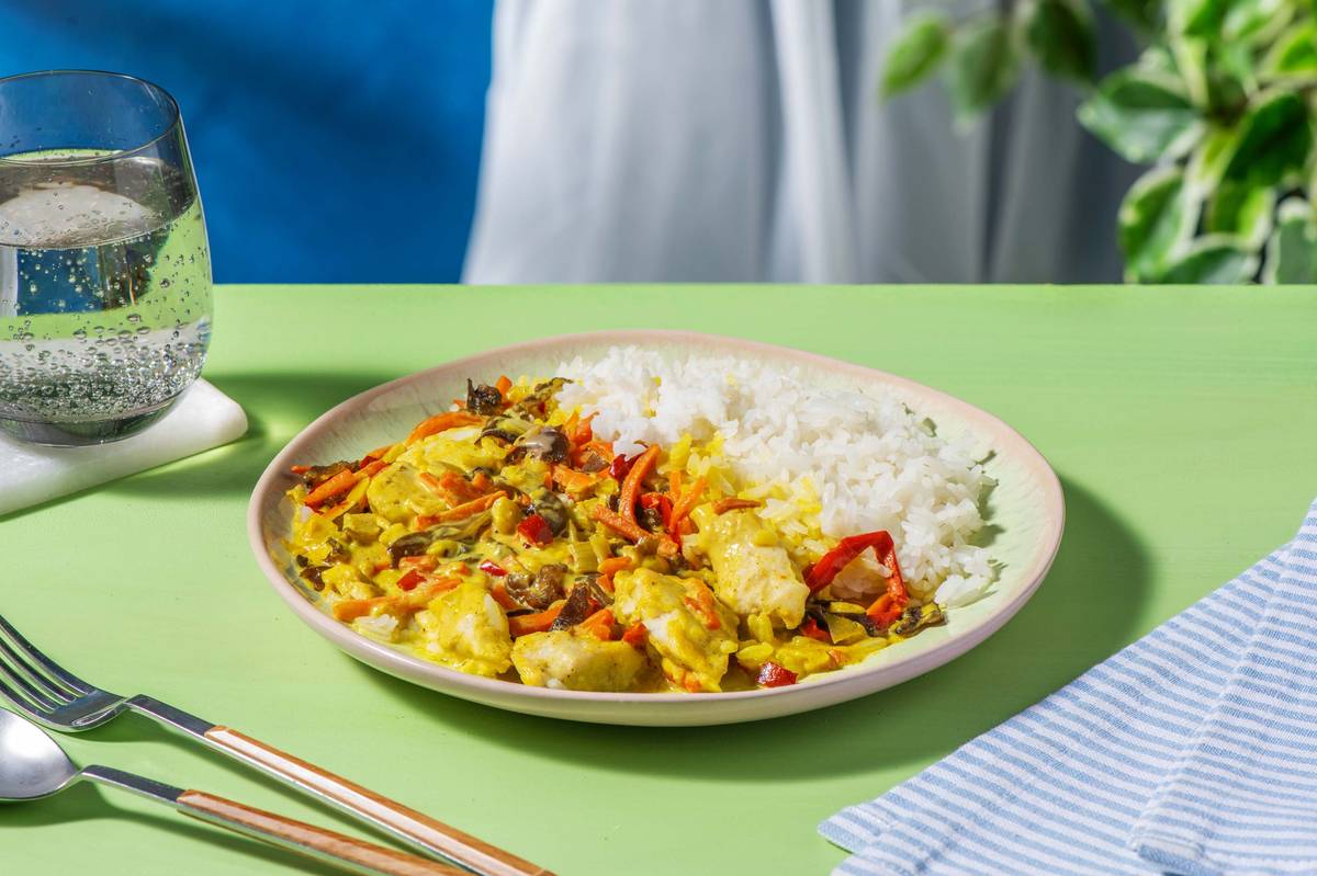Curry de poulet au lait de coco & riz thaï