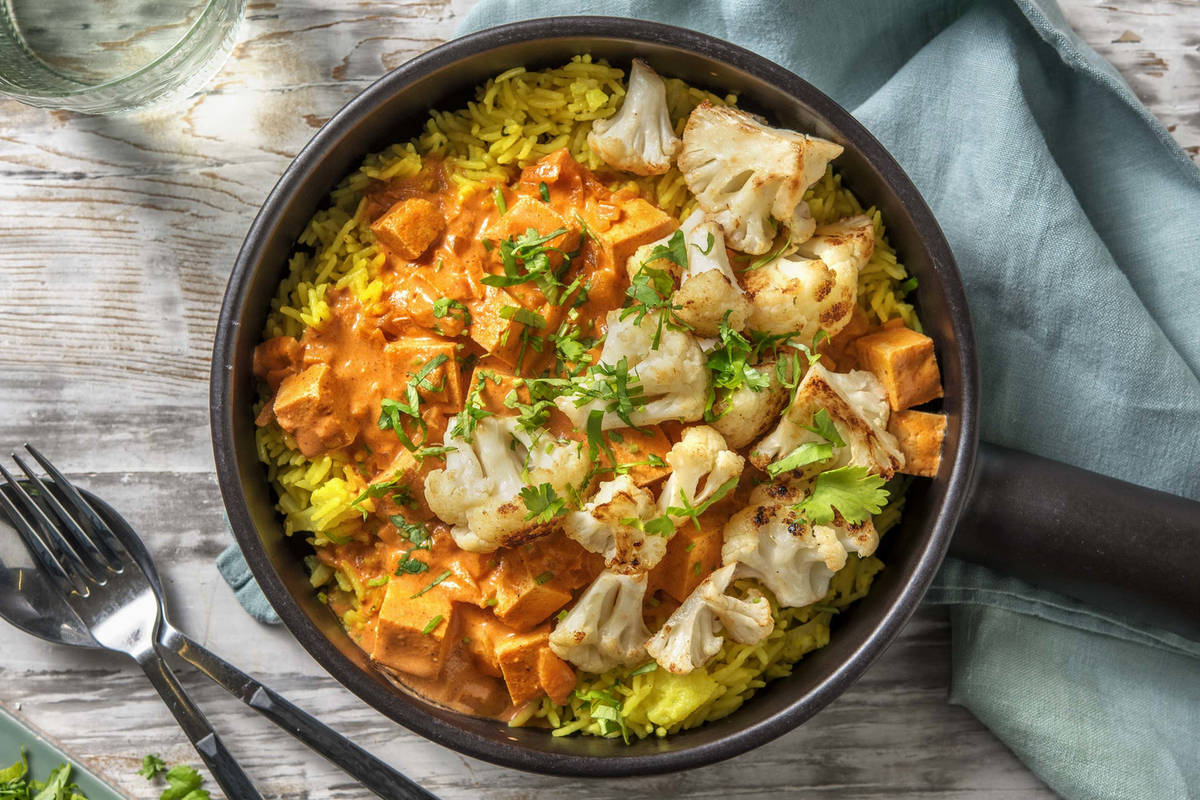 Vegetarische tofu curry