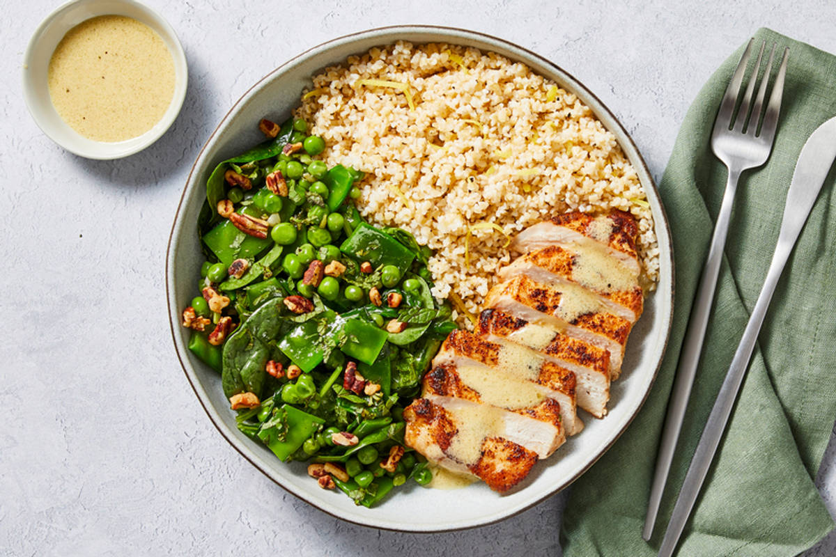Smoked Paprika Pork Chops with Lemony Bulgur
