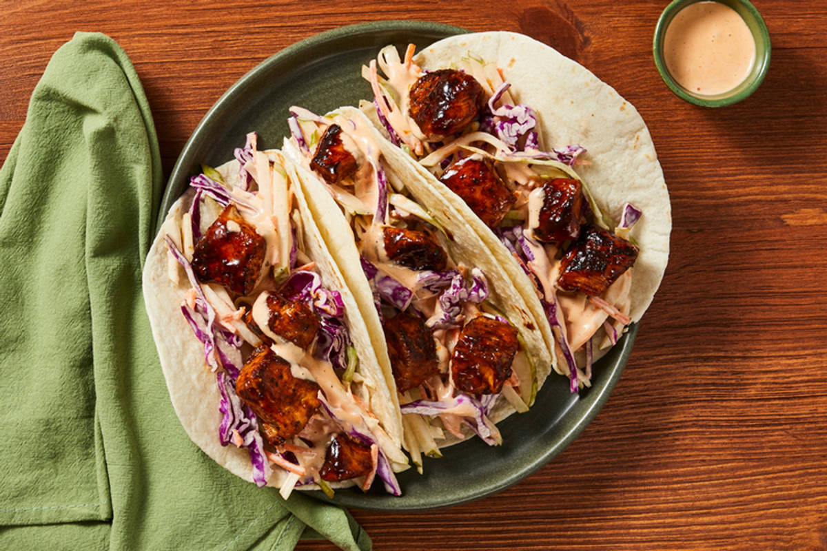 Fiery Korean-Style Organic Chicken Breast Tacos