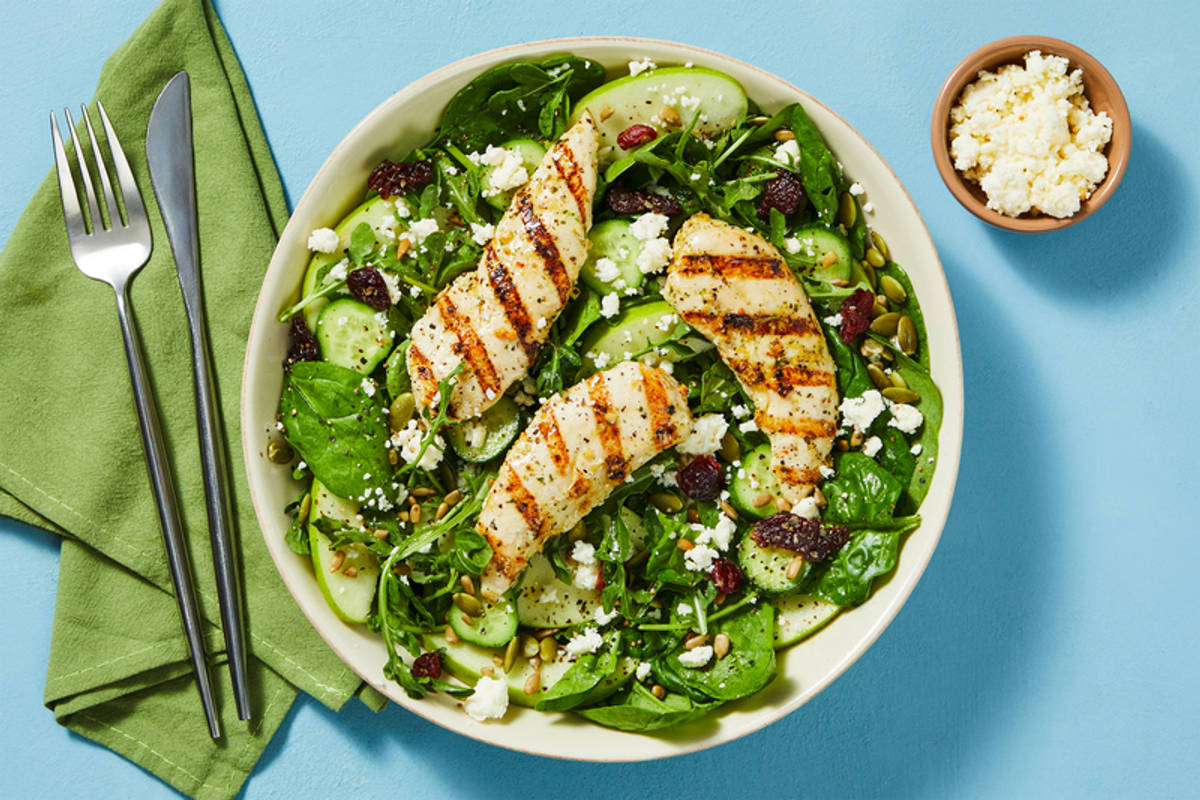 Salade de haloumi au miel et à la moutarde