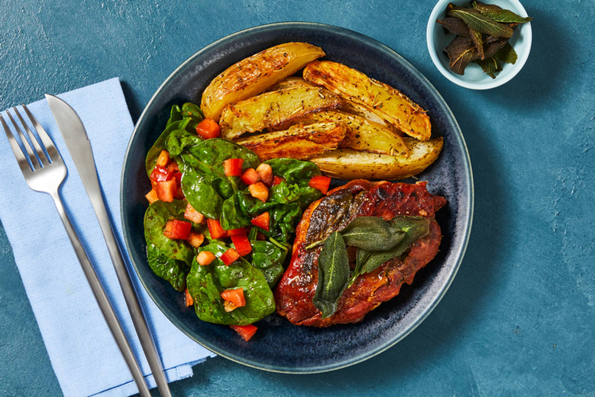 Prosciutto-Wrapped Chicken in Wine Sauce