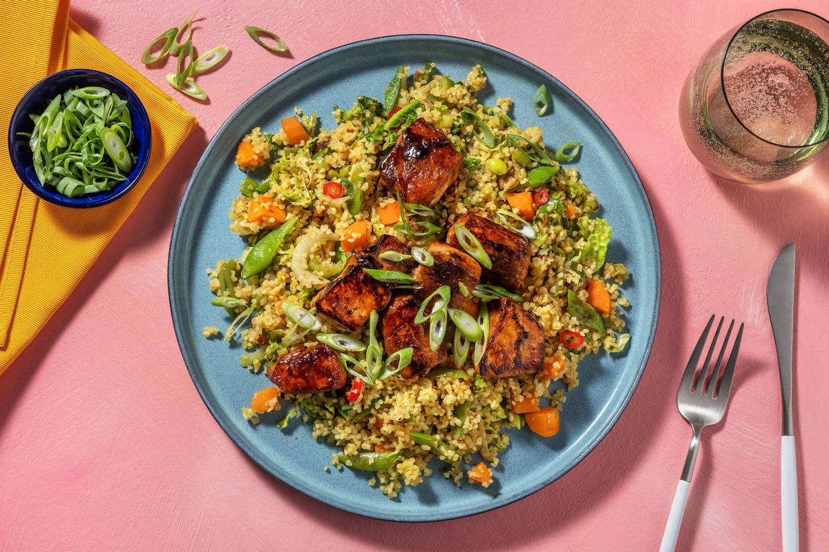 Dés de porc à la sauce bulgogi