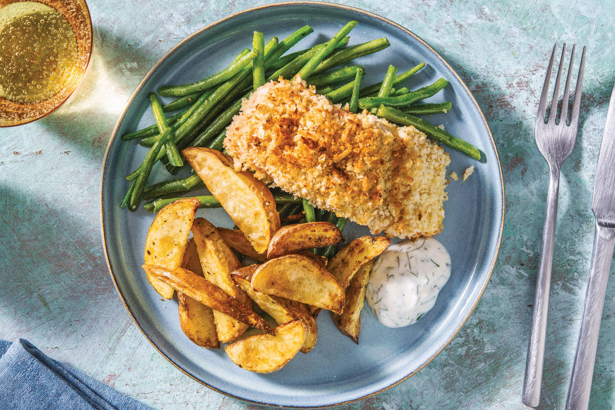 Dijon-Crusted Salmon Potato Traybake Recipe HelloFresh