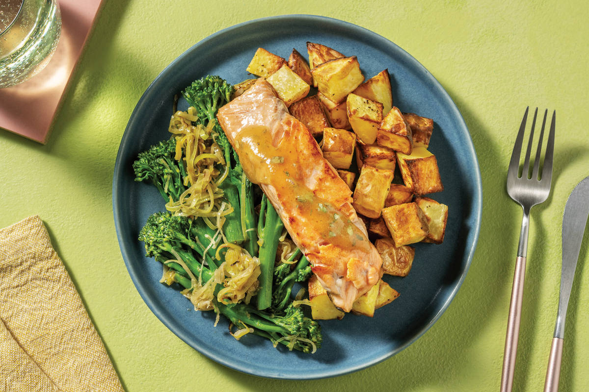 Seared Salmon & Mint Sauce
