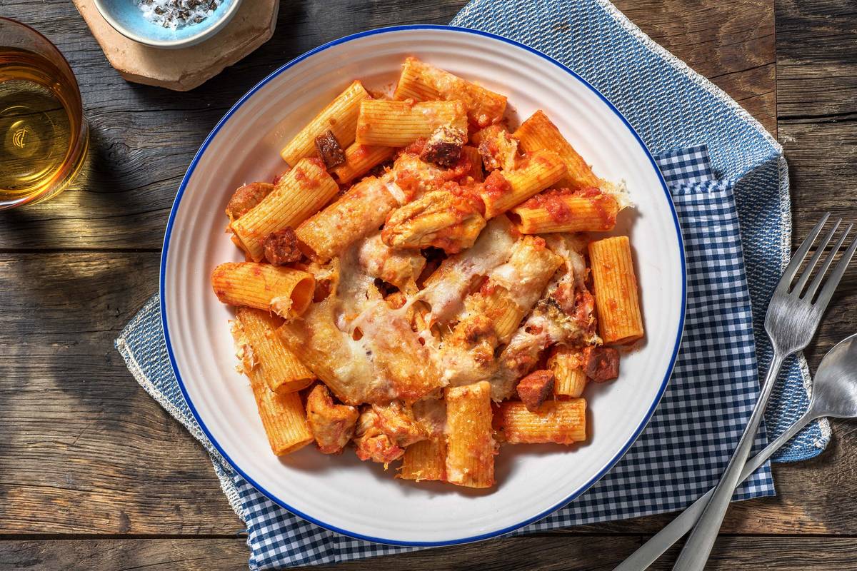 Cajun Chicken Thigh and Tomato Pasta