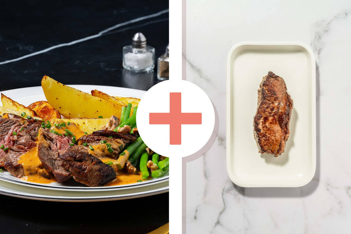 Double Striploin Steak and Sun-Dried Tomato Cream Sauce