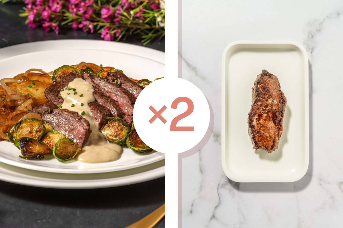 Double contre-filets et pommes de terre à la lyonnaise