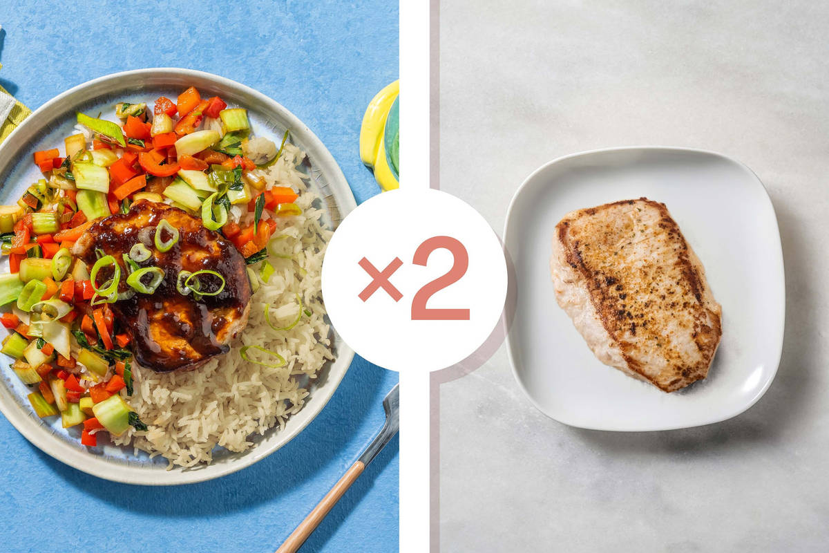 Soy, Maple and Ginger-Glazed Double Pork Chops