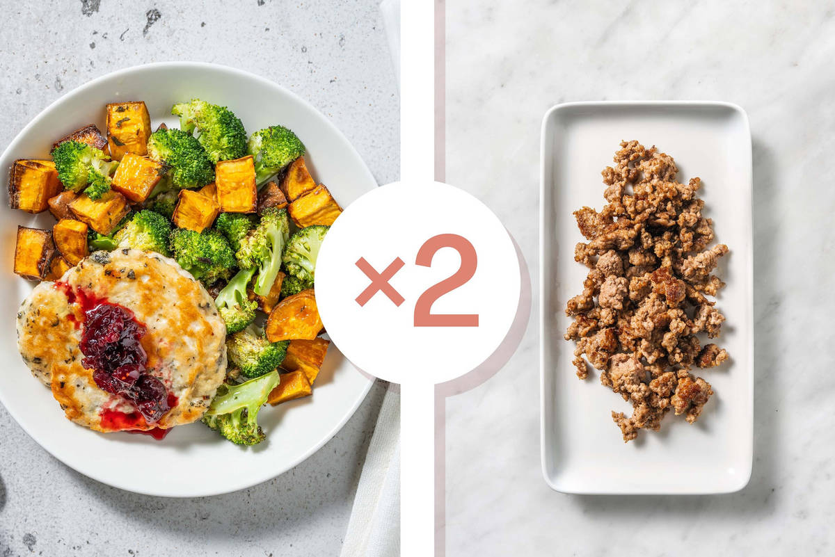 Smart Double Turkey Patties and Cranberry-Orange Sauce