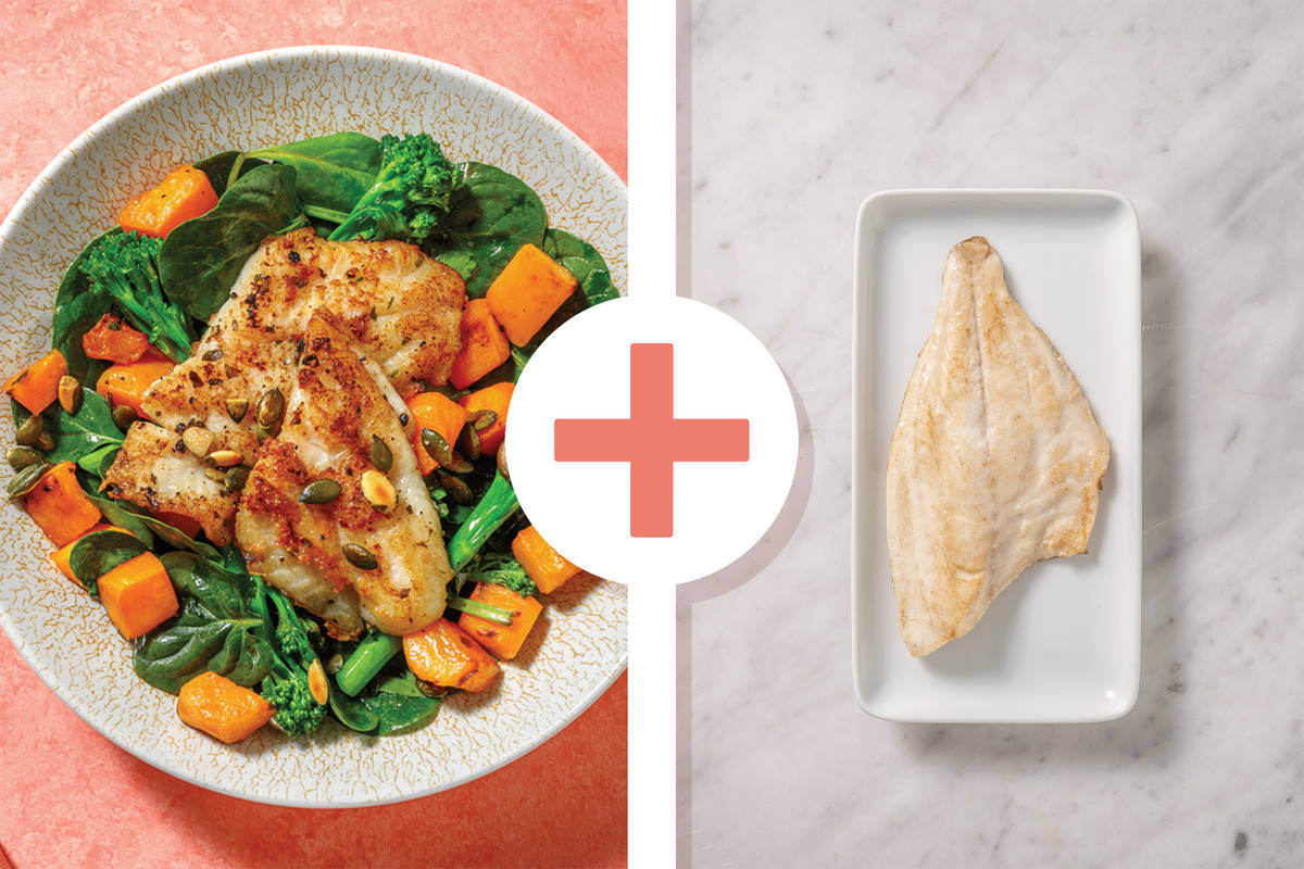 Double Mediterranean Fish & Roast Pumpkin Salad