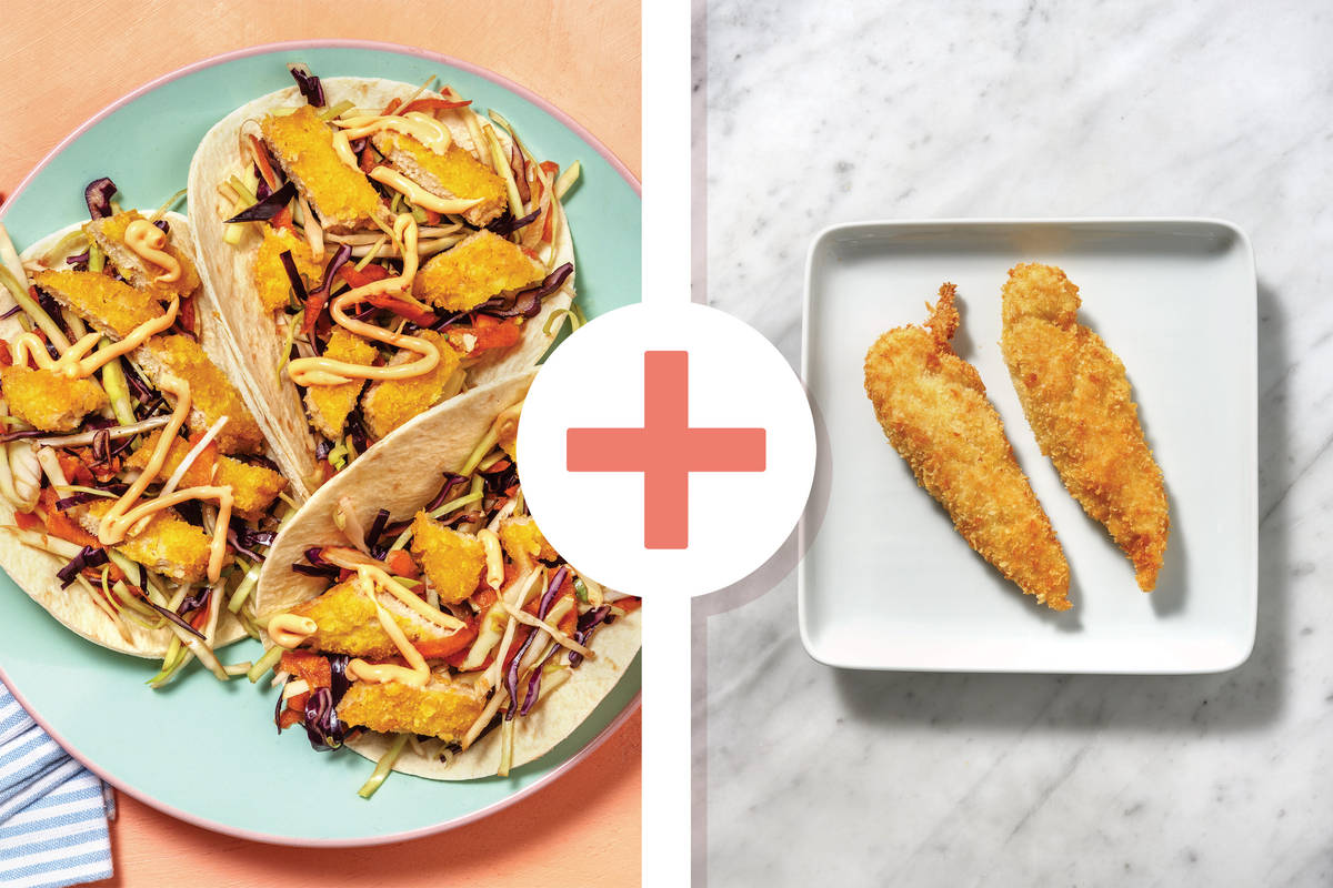 Double Plant-Based Chick'n & Slaw Tacos