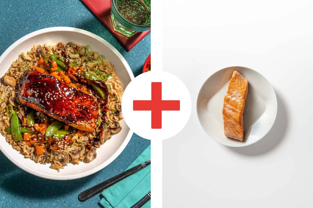 Sticky Teriyaki Double Salmon