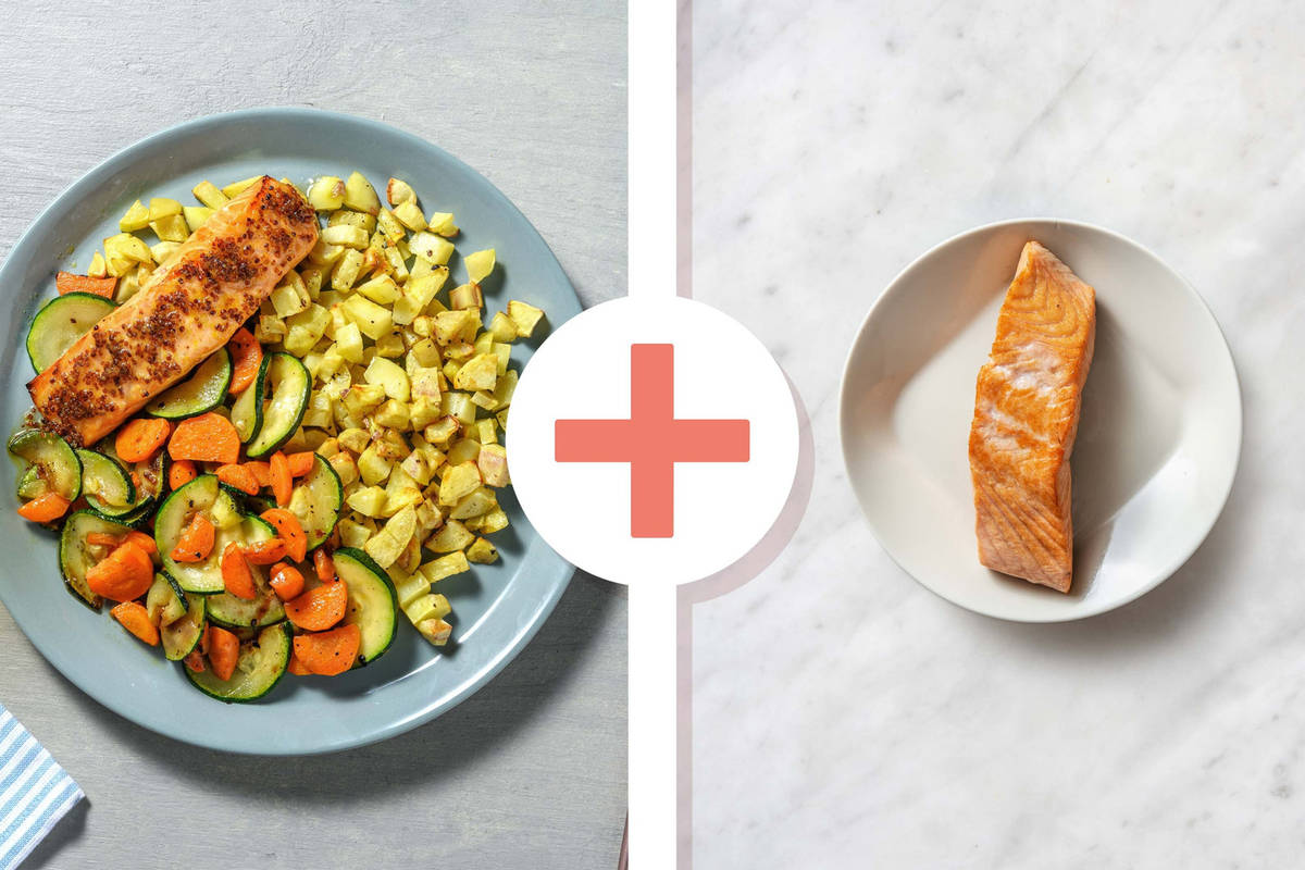 Honey-Mustard Baked Double Salmon