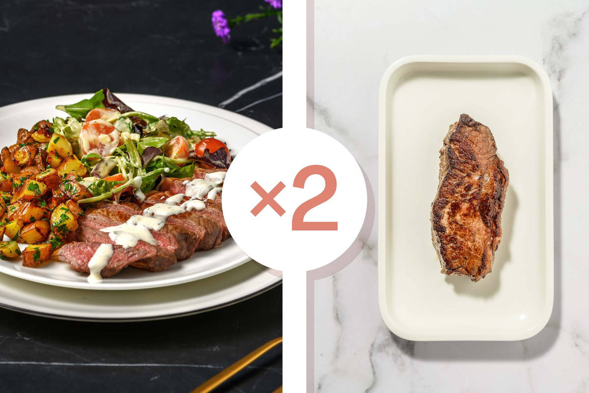 Bistro-Style Double Steak and Easy Béarnaise Sauce