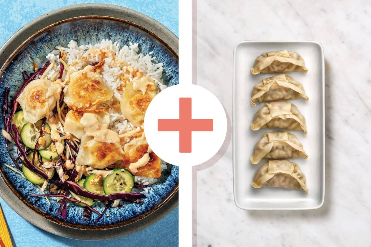 Double Veggie Gyoza Poke Bowl