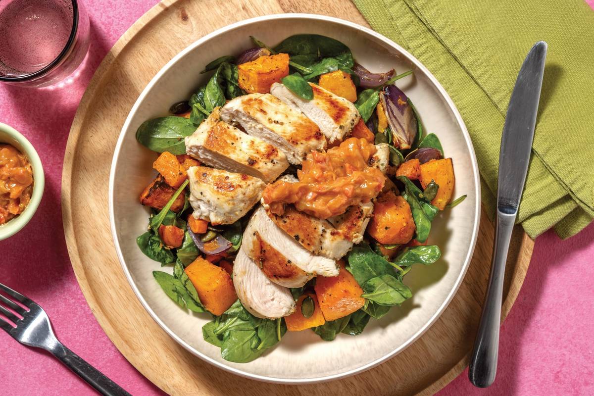 Herby Chicken & Rainbow Veggie Toss