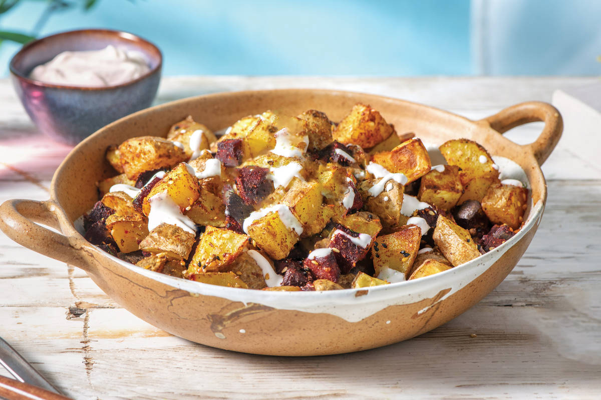 Dukkah-Roasted Potatoes & Beetroot