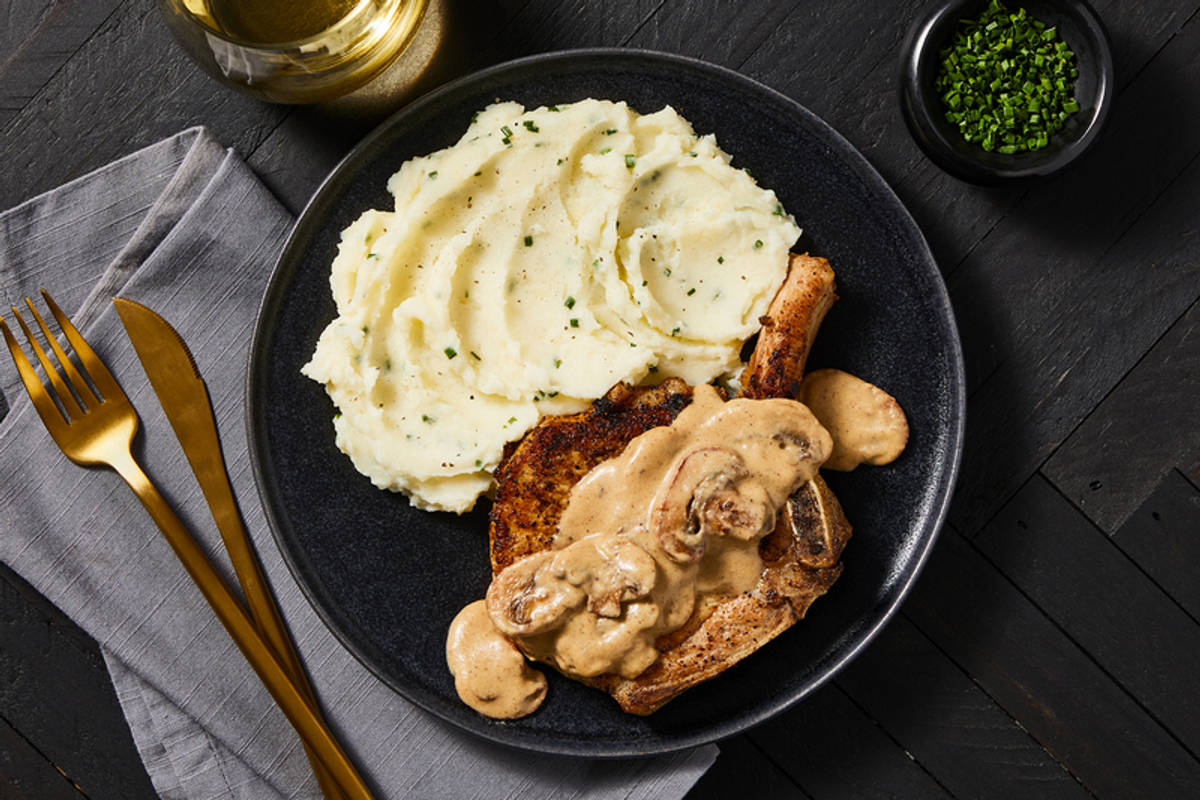 Pork Chops with Mushroom Cream Sauce