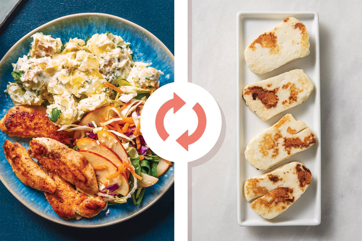 Easy Aussie-Spiced Haloumi & Apple Slaw