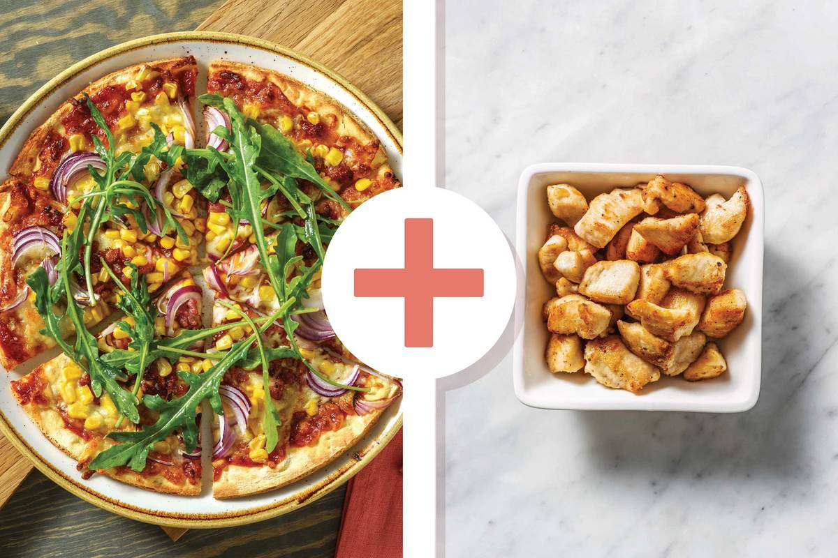 Easy BBQ Chicken & Bacon Pizza