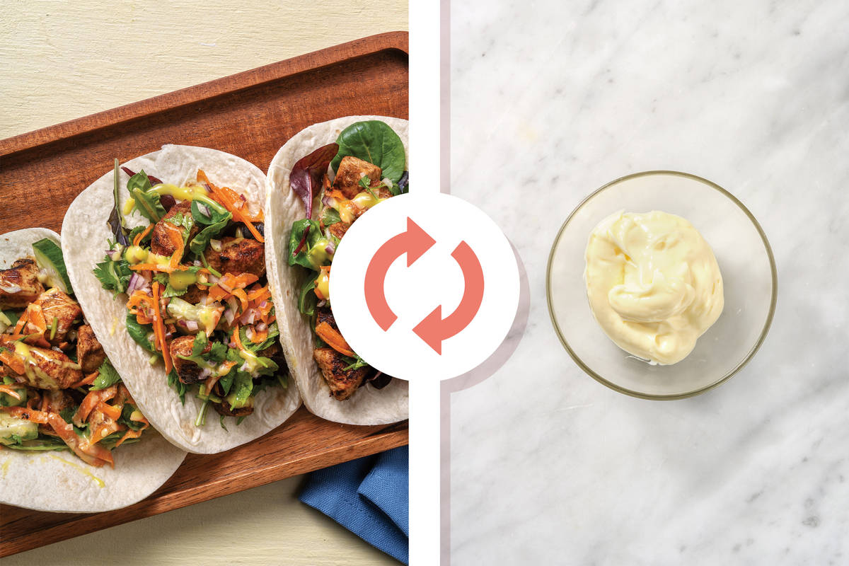 Easy Caribbean Chicken & Plant-Based Aioli Tacos