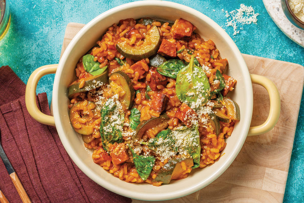 Nan's Easy Chorizo & Veggie Risotto