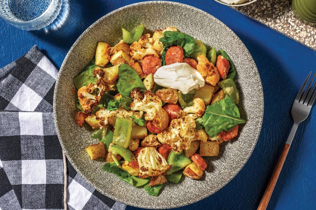 Extra Cheesy Chorizo & Cauliflower Medley