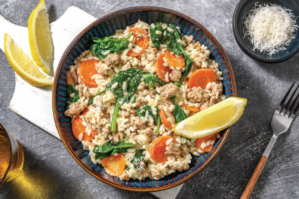 Easy Creamy Pork Risotto
