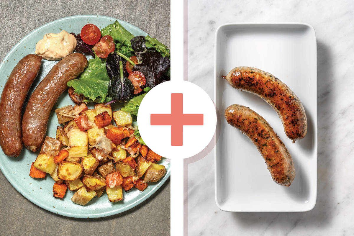 Double Pork Sausages & Cherry Tomato Garden Salad